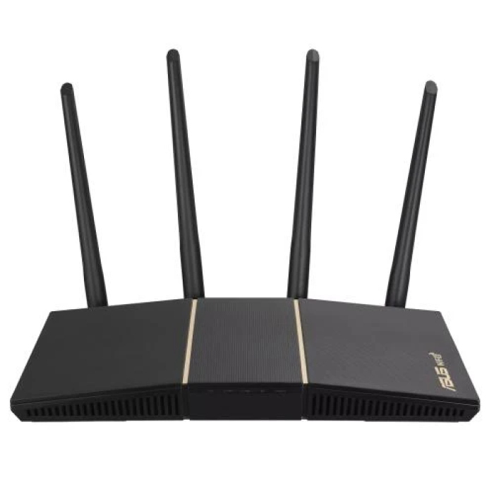 Роутер Asus RT-AX57, Black, WiFi 6 (2.4GHz до 574 MB/s / 5GHz до 2402 MB/s), 4xGLan, 1xGWan, 4 дводіапазонні антени