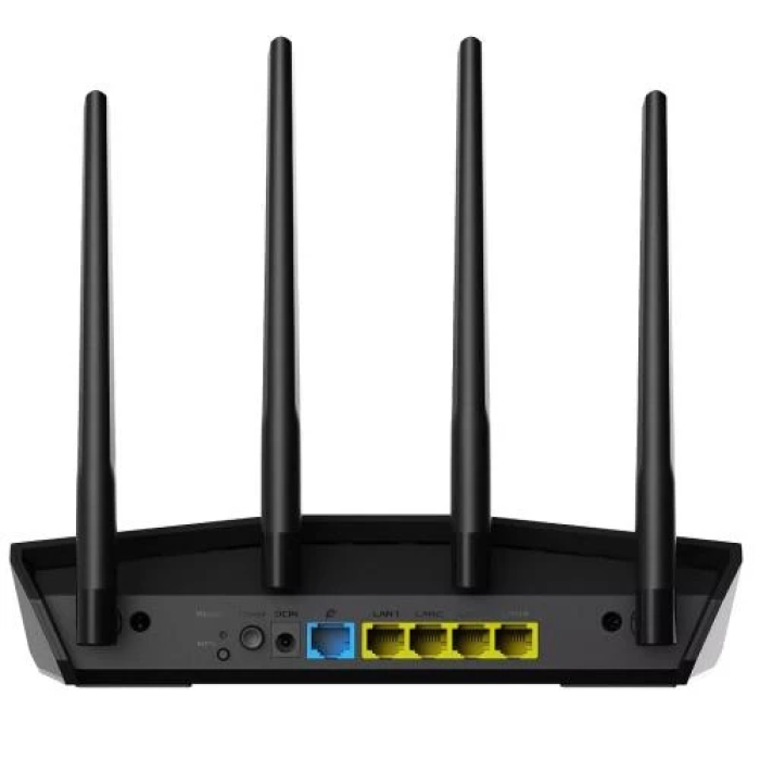 Роутер Asus RT-AX57, Black, WiFi 6 (2.4GHz до 574 MB/s / 5GHz до 2402 MB/s), 4xGLan, 1xGWan, 4 дводіапазонні антени