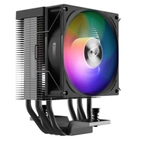 Кулер для процесора PcCooler R400 ARGB, Black, алюміній/мідь, 1x92 мм ARGB, для Intel 1700/1200/115x, AMD AM5/AM4, висота 133 мм, до 180 Вт