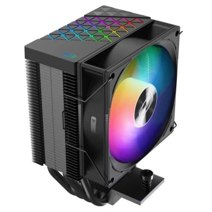 Кулер для процесора PcCooler R400 ARGB, Black, алюміній/мідь, 1x92 мм ARGB, для Intel 1700/1200/115x, AMD AM5/AM4, висота 133 мм, до 180 Вт