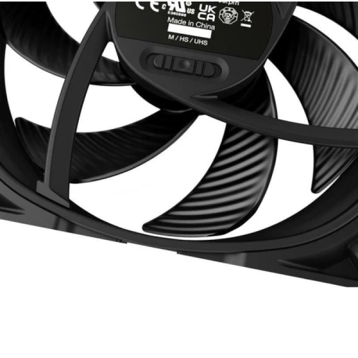 Вентилятор 140 мм, be quiet! Silent Wings Pro 4, Black, 140х140х25 мм, до 2400 об/хв, до 36.8 дБ, 4-pin (PWM, 50 см), гідродинамічний підшипник (BL099)