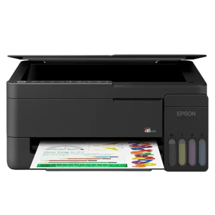 БФП струменевий кольоровий A4 Epson L3351, Black, WiFi, 5760х1440 dpi, до 33/15 стор/хв, USB, вбудоване СБПЧ, чорнило Epson 103 (C11CL62414)