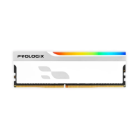Пам'ять 16Gb DDR5, 5600 MHz, Prologix Onyx RGB, White, 38-44-44-90, 1.35V, з радіатором (PRO16GB5600YWR5)