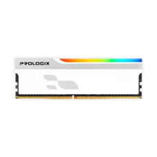 Пам'ять 16Gb DDR5, 5600 MHz, Prologix Onyx RGB, White, 38-44-44-90, 1.35V, з радіатором (PRO16GB5600YWR5)
