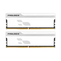 Пам'ять 16Gb x 2 (32Gb Kit) DDR5, 5600 MHz, Prologix Onyx, White, 38-44-44-90, 1.35V, з радіатором (PRO32GB5600YW5K)