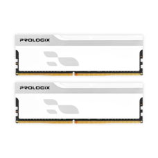 Пам'ять 16Gb x 2 (32Gb Kit) DDR5, 5600 MHz, Prologix Onyx, White, 38-44-44-90, 1.35V, з радіатором (PRO32GB5600YW5K)