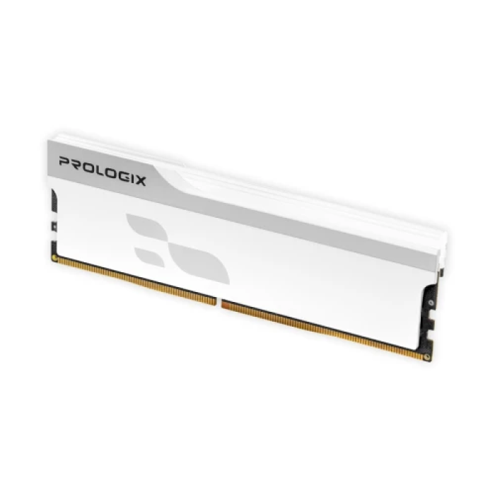 Пам'ять 16Gb DDR5, 5600 MHz, Prologix Onyx, White, 38-44-44-90, 1.35V, з радіатором (PRO16GB5600YW5)