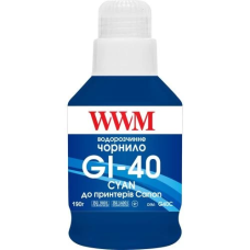 Чорнило WWM Canon G5040/G6040/G7040, GM2040/GM4040, Cyan, 190 мл, водорозчинне (G40C)