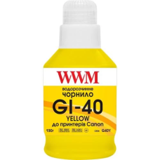 Чорнило WWM Canon G5040/G6040/G7040, GM2040/GM4040, Yellow, 190 мл, водорозчинне (G40Y)