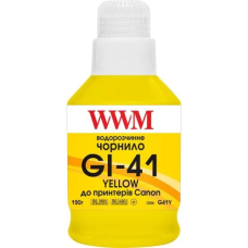 Чорнило WWM Canon G1420/G1460/G2420/G2460/G3420/G3460, Yellow, 190 мл, водорозчинне (G41Y)