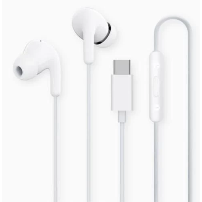 Дротові навушники Xiaomi Type-C Earphones у білому кольорі