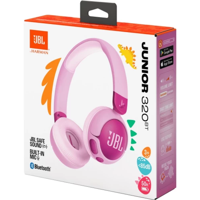 Дитячі бездротові навушники JBL JR 320BT фіолетового кольору