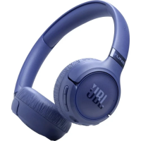 Навушники бездротові JBL Tune 680NC, Blue, Bluetooth, Mini jack 3.5 мм, USB-C, мікрофон, ANC, 32 Ом, 98 дБ, 690 мА·год, час роботи до 76 год, радіус дії до 10 м, кабель 1.2 м (JBLT680NCBLU)
