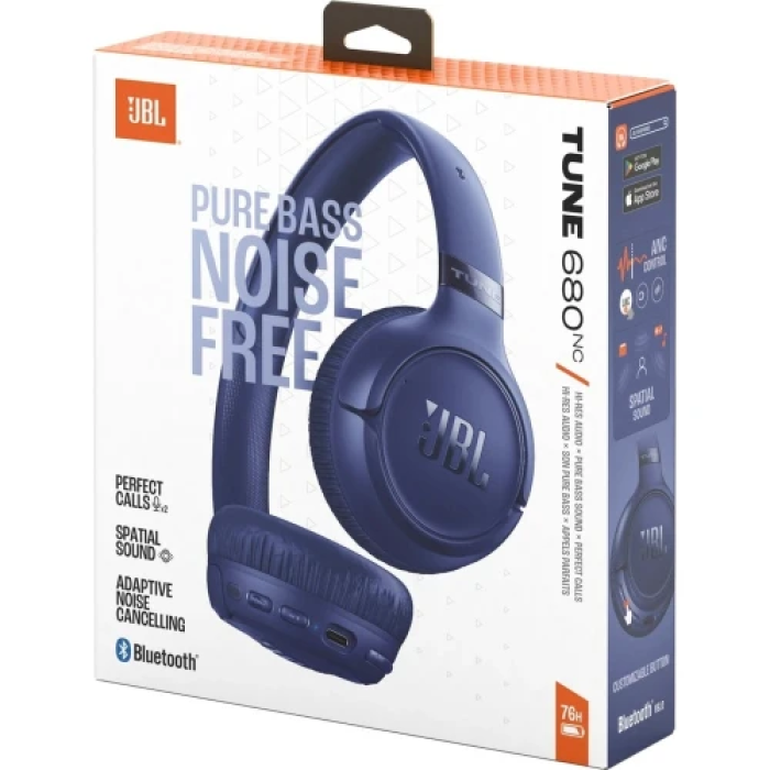 Бездротові навушники JBL Tune 680NC із ANC та автономністю до 76 годин