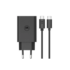 Мережевий зарядний пристрій Motorola, Black, 68 Вт, USB-С + кабель 1m, 3.4A (PG38C06281)