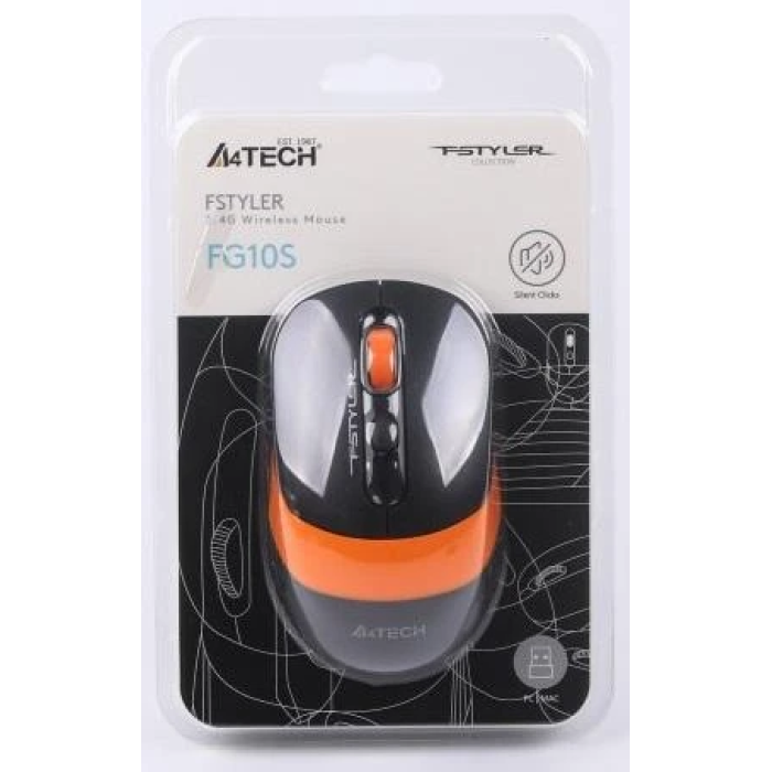Бездротова миша A4Tech Fstyler FG10S із безшумним кліком