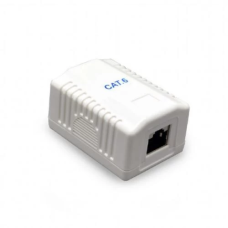 Розетка RJ45 (мережна), 1-портова FTP, біла, 6E категорія, Cablexpert (NCAC-1F6-01)