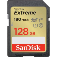 Карта пам’яті SDXC (носій даних) SanDisk Extreme 128 ГБ, до 180/90 МБ/с
