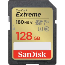 Карта пам'яті SDXC, 128Gb, SanDisk Extreme, UHS-I U3 V30, до 180/90 МБ/с (SDSDXVA-128G-GNCIN)