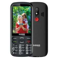 Мобільний телефон Sigma mobile Comfort 50 Optima Type-C Black "бабусефон", 2 Mini-SIM, дисплей 3.5 "кольоровий (320x480), моноблок, Mediatek MT6260A, підтримка microSD (max 32GB), FM-радіо, ліхтарик, BT, Cam 0.3Mp 2500 mAh