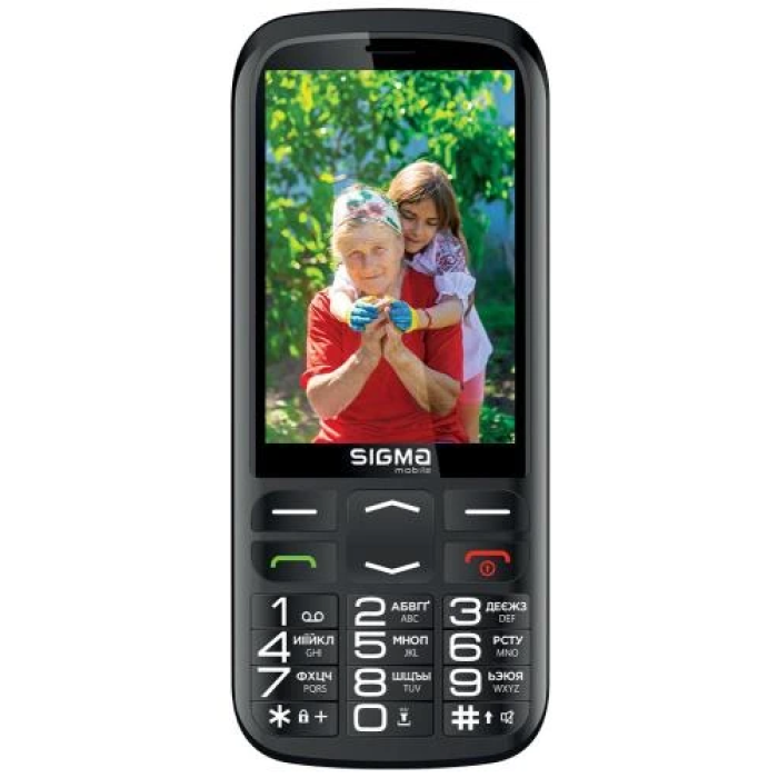 Кнопковий телефон Sigma mobile Comfort 50 Optima Type-C Black