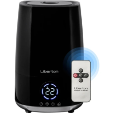 Зволожувач повітря Liberton LAH-5801, Black, 25 Вт, ароматизація, зволоження, об`єм резервуару для води 4.2 л, LED-дисплей, пульт керування, регулювання рівня зволоження, нічний режим, таймер