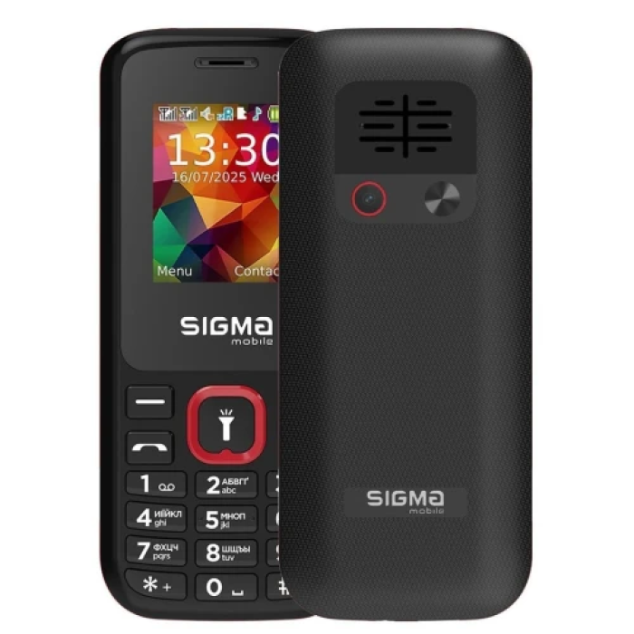 Кнопковий телефон Sigma X-style 171 Mini Black-Red