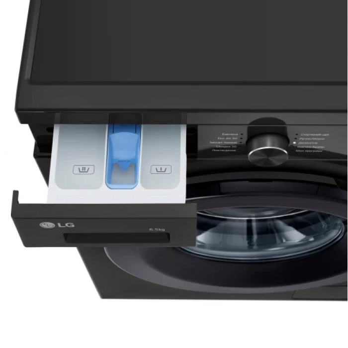 Пральна машина LG F2Y2WS6JE, Anthracite, 6.5кг, фронтальна, 10 програм, швидкість віджиму 1200 об/хв, дисплей, інвертор, клас енергоспоживання B, 85x60x44 см