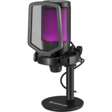 Мікрофон Defender Impulse GMC 600, Black, Type-C, 42 дБ, кабель 1.7 м, RGB-підсвічування, iгровий стрім мікрофон (64660)
