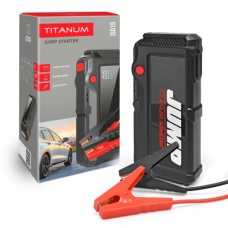 Пуско-зарядний пристрій Titanum JS019, Black, 10000 mAh, 2xUSB/USB-C, пусковий струм до 2000A, LED ліхтарик