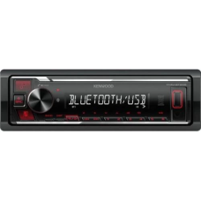 Автомагнітола (медіаресивер) Kenwood KMM-BT209 1 Din, Bluetooth, USB, червоне підсвічування