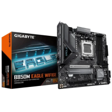 Материнська плата AM5 Gigabyte B850M EAGLE WIFI6E, B850, 4xDDR5, Int.Video (CPU), 4xSATA3, 2xM.2, 1xPCI-E 5.0 x16, 1xPCI-E 3.0 x16, Realtek 7.1, Realtek 2.5GbE, WiFi 6E, Bluetooth 5.3, 7xUSB 3.2 / 8xUSB 2.0, HDMI/2xDP, MicroATX