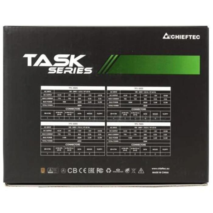 Блок живлення Chieftec TASK TPS-600S потужністю 600 Вт