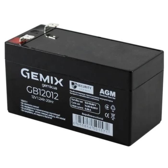 Акумулятор Gemix GB12012 AGM 12 В для слабкострумових систем