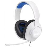 Навушники JBL Quantum 100P Console, White, 3.5 мм, мікрофон, динаміки 40 мм, технологія "QuantumSOUND Signature", 1.2 м (JBLQ100PWHTBLU)