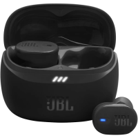 Навушники бездротові JBL Tune Buds 2, Black, Bluetooth, мікрофон, акумулятор 68 mAh, чохол з функцією зарядки, технологія "JBL Pure Bass Sound" (JBLTBUDS2BLK)