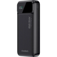 Універсальна мобільна батарея 20000 mAh, Choetech B729, Black, 22.5 Вт, 1xType-C (PD3.0) / 2xUSB (QC3.0), цифровий LED дисплей