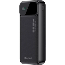 Універсальна мобільна батарея 20000 mAh, Choetech B729, Black, 22.5 Вт, 1xType-C (PD3.0) / 2xUSB (QC3.0), цифровий LED дисплей