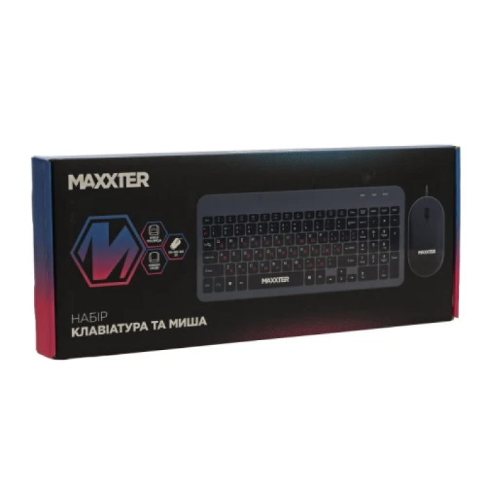 Комплект клавіатури та миші Maxxter KMS-CM-05-UA