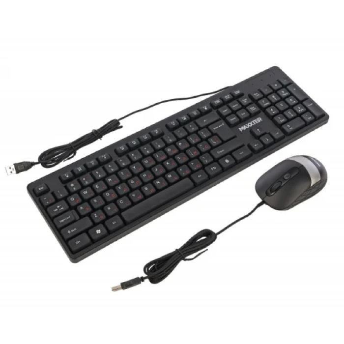 Комплект клавіатури та миші Maxxter KMS-CM-03-UA Black USB