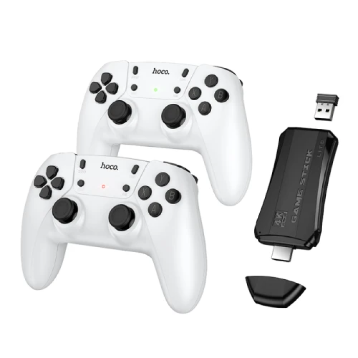 Ігрова приставка Hoco GA31 "Game Stick", Black, 20 000 ігор, два бездротові джойстики, HDMI, емулятор (PS1, MAME, Dendy, SEGA, SNES, Atari, GB, GBC, GBA)