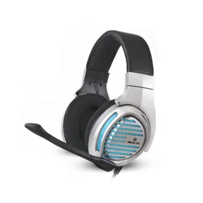 Навушники REAL-EL GDX-7670, Black/Gray, Mini jack + USB, накладні, мікрофон, кабель 2.1 м (GDX-7670)
