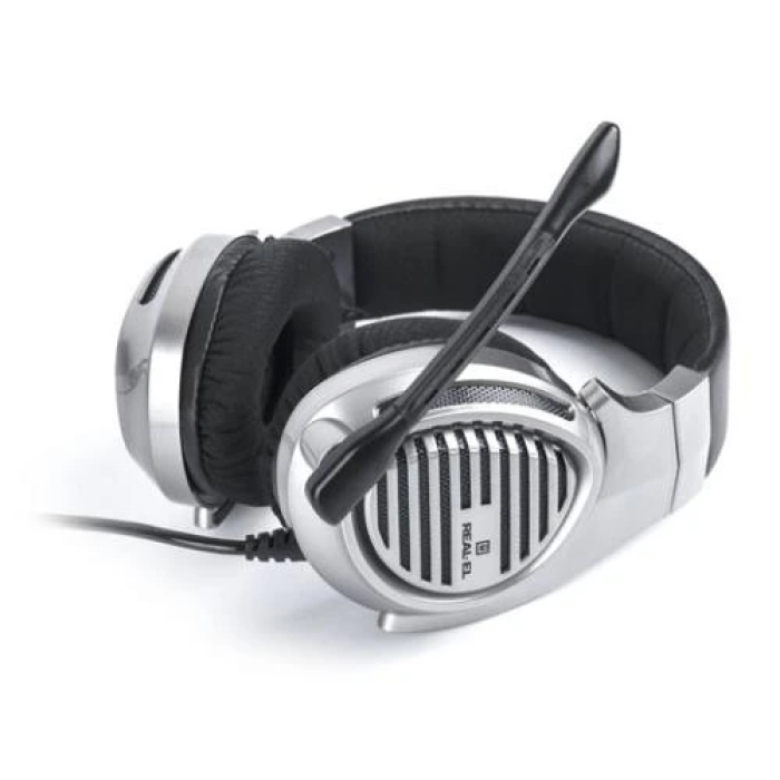 Навушники REAL-EL GDX-7670, Black/Gray, Mini jack + USB, накладні, мікрофон, кабель 2.1 м (GDX-7670)