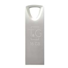 Флешка USB (USB-накопичувач) T&G Metal TG117 16 ГБ, срібляста, USB 2.0