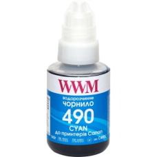 Чорнило WWM Canon G1400/G2400/G3400, Cyan, 140 мл, водорозчинне (C490C)