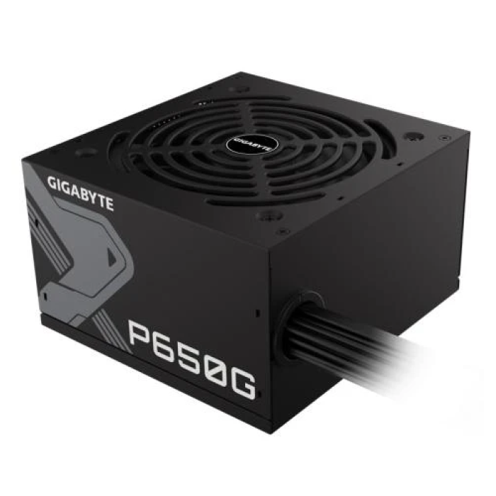 Блок живлення 650 Вт, Gigabyte P650G, Black, 80+ Gold, 120 мм HYB, 3xMolex / 6xSATA / 4x6+2-pin / 2x4+4-pin / 1x20+4-pin, захист OVP/OPP/SCP/UVP/OCP/OTP (GP-P650G)