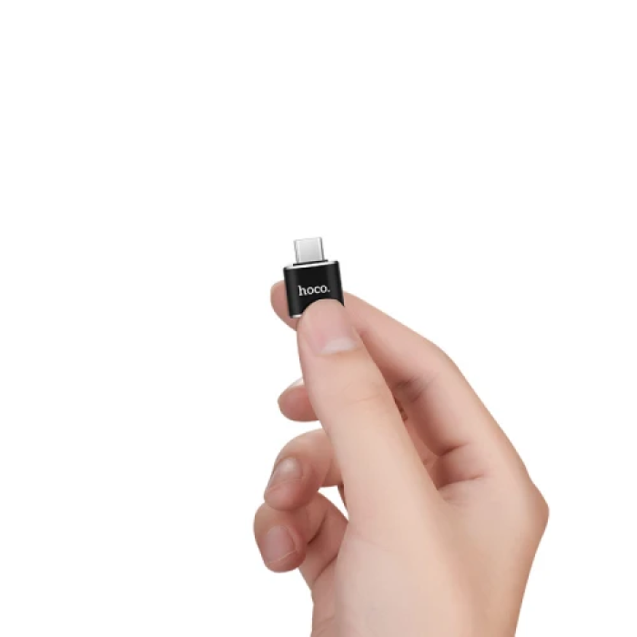 Перехідник Hoco UA5 Type-C — USB 2.0 чорного кольору
