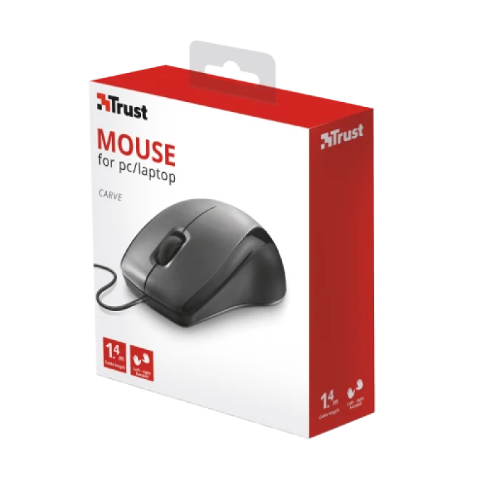 Оптична миша Trust Carve 1200 dpi з USB-підключенням