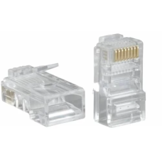 Конектор RJ45 (мережевий конектор) Atcom 14373 Cat. 6, 100 шт., прозорий