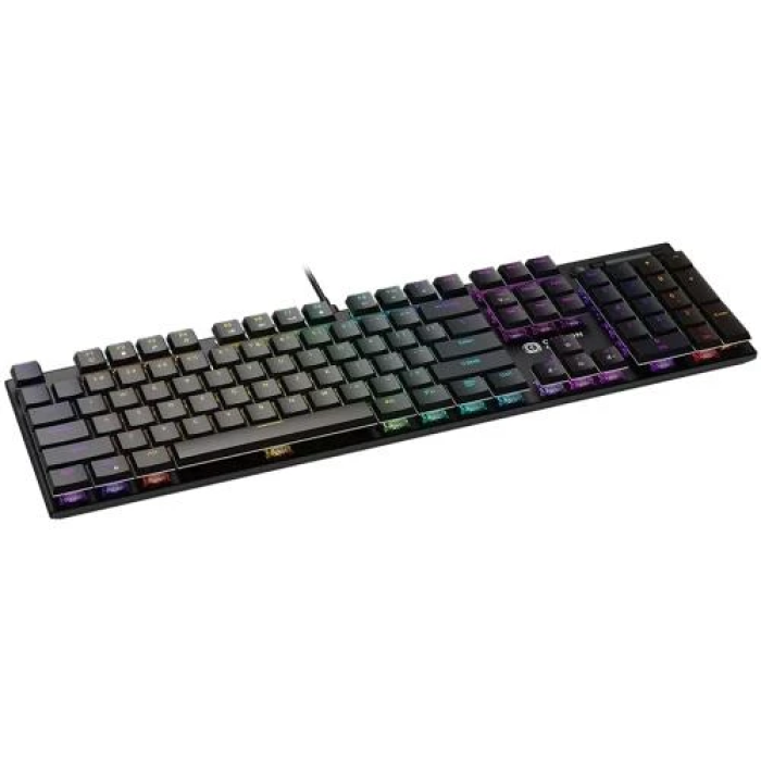 Клавіатура Canyon GK-55 "Cometstrike", Black, USB, механічна (MX Red), 105 кнопок, 18 типів підсвічування, 1.8 м (CND-SKB55-US)